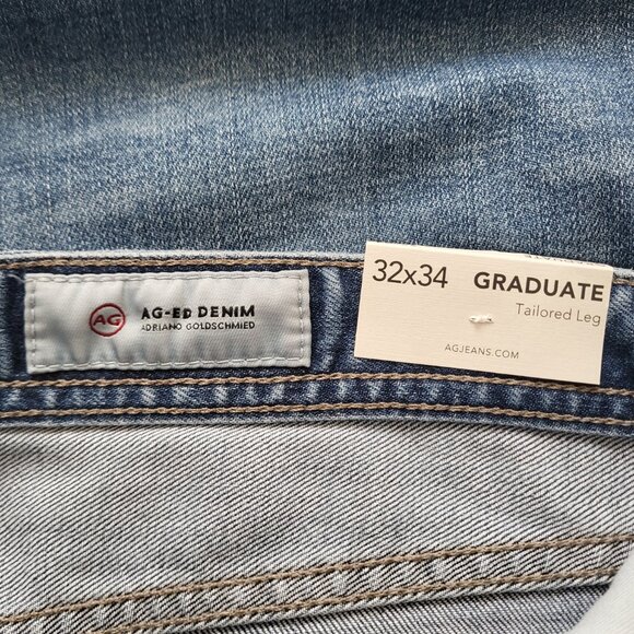 AG Adriano Goldschmied Graduate Tailored Leg Jeans Men's Size 32X34 - Picture 8 of 10